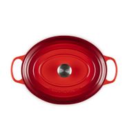 Cocotte ovale en fonte Cerise 35 cm - Visuel 0